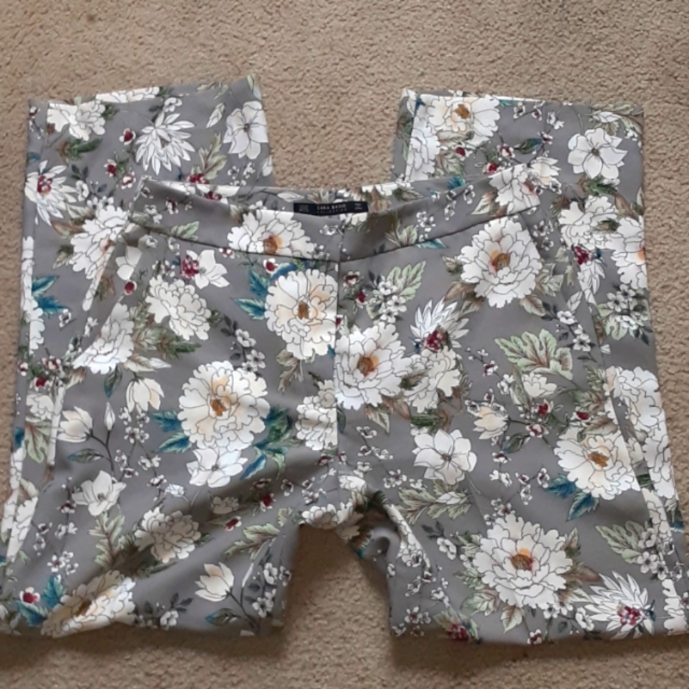 Zara Floral Trousers, Sz M